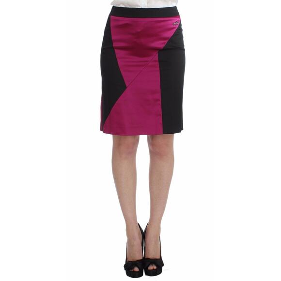 Dolce & Gabbana Pink Black Above Knees Cotton Stretch Skirt/IT38|XS/Pink - Picture 1 of 4